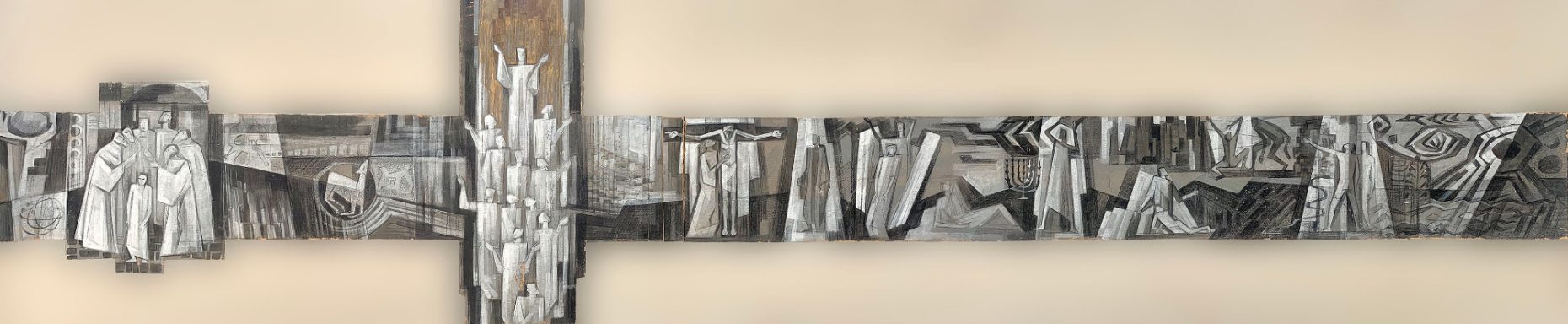 Mosaikfries "Glaube und Wissenschaft"